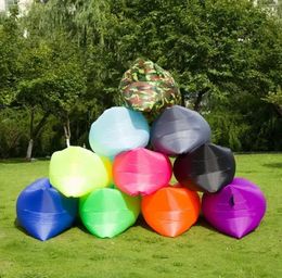 240x73cm Fast Inflatable Lounger Hammock air Sofa Lazy Sleeping Bag Camping Beach Bed Air Hammock for Beach Traveling Camping Picnics 829