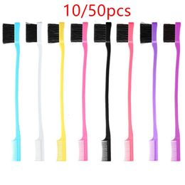 Hair Brushes 102050pcs Doublesided Edge Control Comb Styling Wholesale Baby Eyebrow Combing Makeup Tool 230828