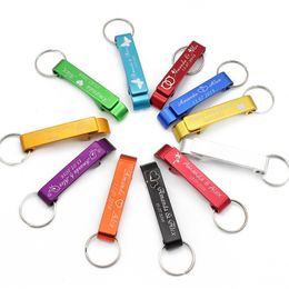 Other Event Party Supplies 50pcs Personalised Engraved Bottle Openers Key Chain Wedding Favours Brewery el Restaurant Christmas Private Customised 230828