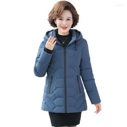 Women's Trench Coats Padded Jacket Women Middle-aged Elderly Clothing Winter Coat Thick Warm Mother Outwear Female Parka
