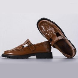 Dress Shoes VII 2023 Brand H Vintage Leather Woven Mary Jane For Women Female Sneakers Ladies On Offer With Promotion