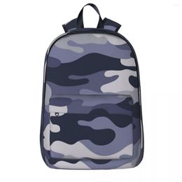 Backpack Grey Camouflage Pattern Backpacks Student Book Bag Shoulder Laptop Rucksack Casual Travel Children School