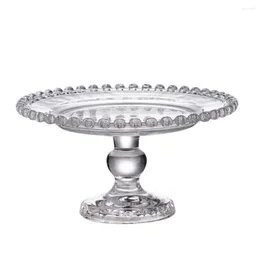 Dinnerware Sets Glass Clear Display Stand European Style Storage Holder Fruit Elegant Serving Trays Party Candy