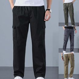 Men's Pants Casual Waisted Multi Pocket Solid Colour Street Bib Cute H Glitter Women 13 House