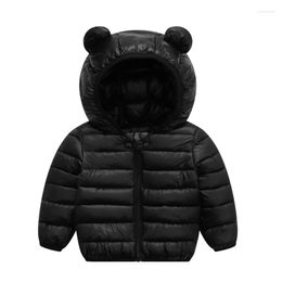 Down Coat Cute Baby Girls Winter Clothes Kids Light Coats With Ear Hoodie Spring Girl Jacket Toddler Children Clothing For Boys