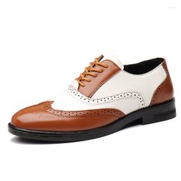 Dress Shoes SAVANAH Male Oxford For Men Designer Formal Business Brogue Luxury Men's Casual Leather