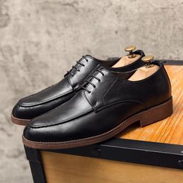 Dress Shoes Mens Oxford Genuine Calfskin Leather Classic Business Formal Man Handcrafted Work Footwear Drop