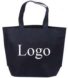 Сумки для покупок 20 штук не тканые сумки настраиваемая мешковая мешковая сумка Bolsas de tela para compras Custom Make Printed 230828