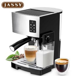 Manual Coffee Grinders JASSY Automatic Espresso Machine | 19 Bar Cappuccino Latte Maker Allinone With Milk Froth 230829