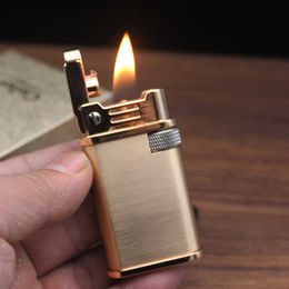 Brand New CHIEF Kerosene Lighter One-click Ejection Metal Windproof Grinding Wheel Men's Smoking Gadget Exquisite Gift 9KXV