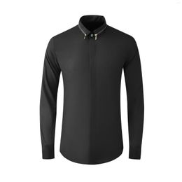 Men's Casual Shirts High Quality Luxury Jewelry Unique Design Custom Logo Man Shirt Fashion Eco-Friendly Fabric Dress Shirtsgood