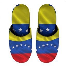 Slippers Venezuela Flag (13) Warm Cotton For Men Women Thick Soft Soled Non-Slip Fluffy Shoes Indoor House Colon