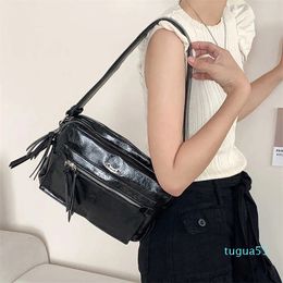 Fashion Tote Bag Black Designer Handbags Shoulder Bags Leather Mens Bag Multi Compartment Wide Belt Crossbody Messenger Bag