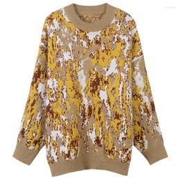 Women's Sweaters Y2k Tie Dye Sweater For Woman Print Thick Pullovers Knitted Tops Oversized Jumper Long Sleeve Jersey Loose Streetwear