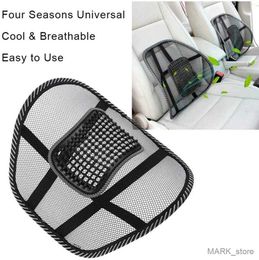 Seat Cushions Chair Back Support Massage Cushion Mesh Lumbar Car Truck Office Home Cushion Seat Chair Lumbar Back Support Chair R230829