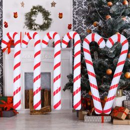 Christmas Decorations 90cm Inflatable Christmas Candy Cane Stick Balloons Outdoor Candy Canes Decor for Xmas Decoration Supplies 2023 Navidad 230828