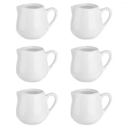 Dinnerware Sets 6 Pcs Milk Jug Creamer Condiment Bowls Ceramic Salad Sauce Pitcher Without Handle Porcelain