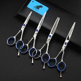 Scissors Shears 4" 5" 55" Salon Barber Scissors HighEnd 440c Hair Stylist's Professional Hairdressing Shears Haircut Tool Hair Styling Scissor x0829