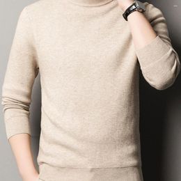 Men's Sweaters Men Half Turtleneck Sweater Stylish Knitwear For Autumn Winter Slim Fit Solid Colours Warmth Streetwear