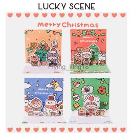 Three-dimensional Christmas Greeting Card Decoration Creative Blessing With Envelope Red Green S01477 HKD230829