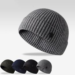 Beanie/Skull Caps Autumn Winter Warm Knitted Hat For Men Women Skullies Beanies Male Outdoor Windproof Hedging Caps Thick Hiking Cycling Beanies 230828