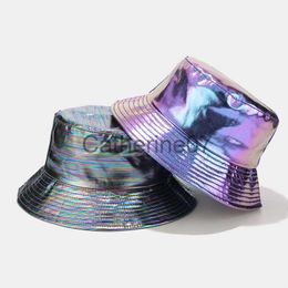 Stingy Brim Hats 2022 New Fashion Waterproof Black Bucket Hat Leather Fishing Cap Unisex Fisherman Hats Hip hop Casual Sun Caps J230829