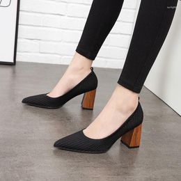 Dress Shoes Mesh Breathable High-heels High-quality Fabric Shallow Pointed Toe Party Summer High-heel Womens Zapatillas Mujer