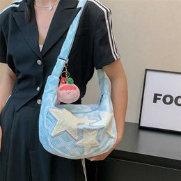 Evening Bags Dumpling Bun Nylon Waterproof Versatile Casual Canvas Shoulder Big Bag Five Star Cute Girls' Crossbody 230828