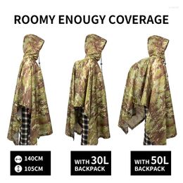 Men's Trench Coats 2023Outdoor Military Breathable Camouflage Poncho Jungle Tactical Raincoat Birdwatching Hiking Hunting Ghillie Suit