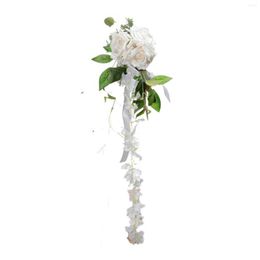 Decorative Flowers Wedding Aisle Decorations Artificial Lightweight PEW For Chair Festival Ceremony Birthday Reception Concerts