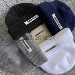 Stingy Brim Hats 2021 Autumn And Winter New Korean Small Label Knitted Hat Cold Hat Men And Women Casual All-match Pile Hat Letter Wool J230829