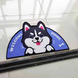 Cartoon Welcome Entrance Doormats Carpets Rugs For Home Bath Living Room Floor Stair Kitchen Hallway Non-Slip Cat Dog Pet Gamer HKD230829