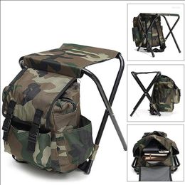 Camp Furniture Leisure Outdoor Portable Mountaineering Backpack Chair Foldable Fishing Stool Sturdy And Comfortable 16mm Iron Pipe Hiking