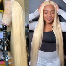 Lace Wigs 30 32 Inch 613 Blonde Straight 13x6 Lace Frontal Wig Brazilian Remy Coloured Glueless for Women 13x4 Lace Front Human Hair Wigs