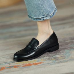 Dress Shoes PXELENA Retro Women Mules 2023 Spring Autumn Loafers Slip On Low Heel Pumps Office Lady Daily Work Comfort Plus Size 34-43