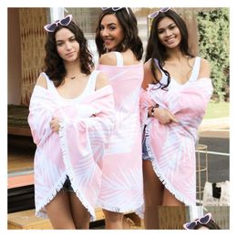 Towel Home Colorf Round Fringe Beach Women Bath Towels Quick Drying Yoga Mats Floor Mat Lt245 Drop Delivery Garden Textiles Dh2Ea