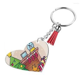 Keychains 360Pcs Acrylic Discs Clear Heart Keychain Blanks Charms And Colourful Tassel Key Rings For DIY Crafts Jewelry Making