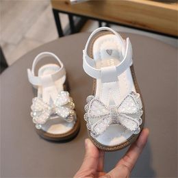 Sandals Girls Dress Shoes Butterfly Rhinestones Party Wedding Daily Wear For Toddler To Big Pool Slides Frisky