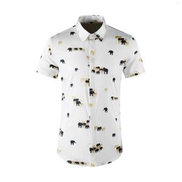 Men's Casual Shirts High Quality Luxury Jewellery Hawaiian Urban Vintage Vertical Bar Printed For Men Casualgood