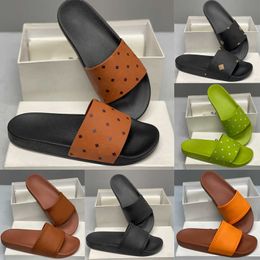 2023 Designer Slide Hausschuhe Frauen Visetos Slides Männer Sandale Mode Wohnungen Gummi Sandalen Rutschfeste Slides Sommer Plattform Hausschuhe mit Box NO465