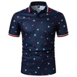 Men's Casual Shirts Summer Business Non-Iron Anti-Wrinkle Spring And Print Button Short-Sleeved Shirt