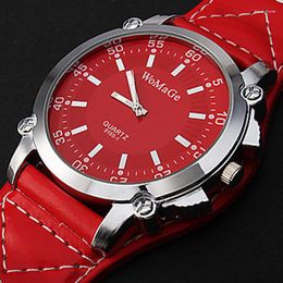 Wristwatches Sdotter Brand Womage Luxury Wristwatch Casual And Fashion Quartz Watches Leather Straps Big Watch Women Design Clock