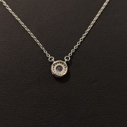 T GG Luxury Pendant Necklace Designer Shinning Big Round Zircon Crystal Charm Choker For Women Fashion Wedding Love Jewelry