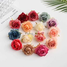 30/100Pcs Artificial Flowers Head Home Wedding Decoration Christmas Garland Flower Wall Diy Scrapbook Craft Supplies Silk Roses HKD230829