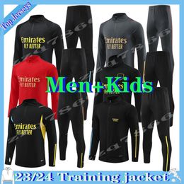 23 24 MARTINELLI Tracksuits Havertz Adult KIDS Long Sleeve pull zipper Training Suit men SMITH ROWE G.JESUS SAKA Football training kit Jogging sets