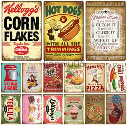 Metal Painting Retro DINER Tin Sign Poster Vintage Wall Posters Metal Sign Decorative Wall Plate Kitchen Plaque Metal Vintage Decor Accessories x0829