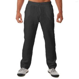 Men's Pants Baggy Trousers Men Streetwear Trendy Early Fall Yoga Beach Trouser Drawstring Straight Legs Long Elastic Waist Casual Pant