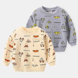 Hoodies Sweatshirts Travel Cartoon Car Printing Baby Sweatshirts Hoodies 2-6Y Fashion Outdoor Kids Clothing Quality Long Sleeve Boys Outfits T-Shirt L0829