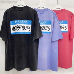 Men's T-Shirts Good Quality Washed My Name Is Vetements Fashion T-Shirt Men VTM Women Oversized Tees Vintage T Shirt Mens Clothing