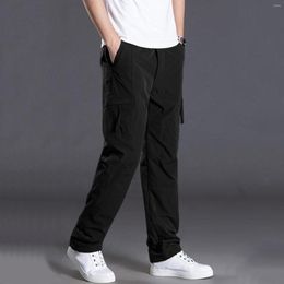 Men's Pants Male Outdoor Trousers Mens Solid Cargo Casual Fashion Street Style Long Workwear Multi Pocket Slim Fit Overalls